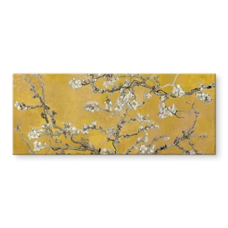 Glasbild Van Gogh Mandelbl te Ocker Panorama Wall art de glasbild-van-gogh-mandelbl-te-ocker-panorama-wall-art-de