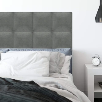 Stoffen Wandpanelen Mollis grijs 30x30 cm 