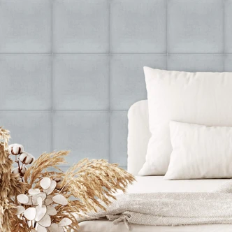 Stoffen Wandpanelen Mollis lichtgrijs 30x30 cm 