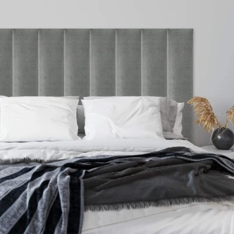 Stoffen Wandpanelen Mollis grijs 90x15 cm 