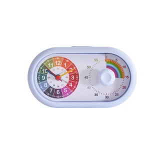 Kinderuhr Tischuhr mit Wecker und Timer-Funktion, Regenbogen blau, 16x9,5 cm Kinderuhr Tischuhr mit Wecker und Timer-Funktion, Regenbogen blau, 16x9,5 cm