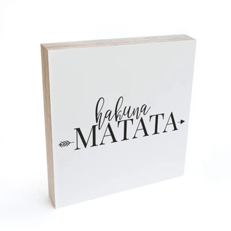 Quadro in legno da appoggio - Hakuna Matata 