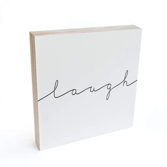 Houten Decoratieblok Laugh 