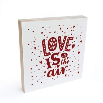 Houten Decoratieblok - Love is in the Air 