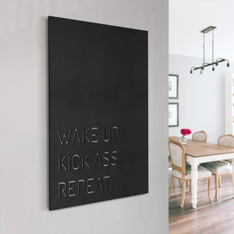 MDF Decoratie Wake Up. Kick Ass. Repeat 
