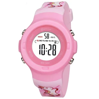 Sportklocka | Digital klocka för barn och tonåringar | Rosa enhörning 