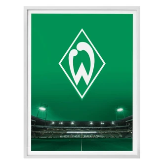 Poster Werder Bremen Logo mit Tribüne 