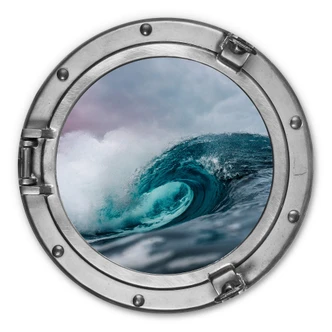 Alu-Dibond 3D Optik - Das tosende Meer - Rund Alu-Dibond 3D Optik - Das tosende Meer - Rund