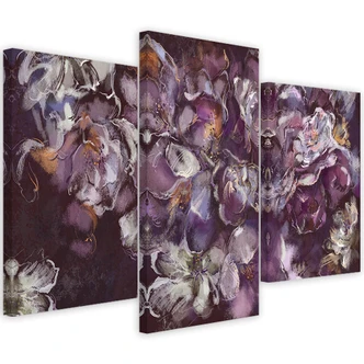 Leinwandbild 3 teilig, Iris Blume 