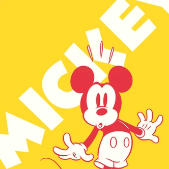 Carta da parati in tessuto non tessuto - Mickey Contrast - 200 x 250 cm 
