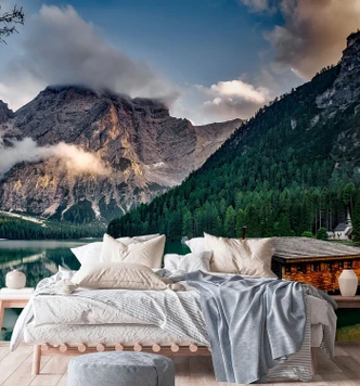 Fototapete, See in den Bergen Berglandschaft 