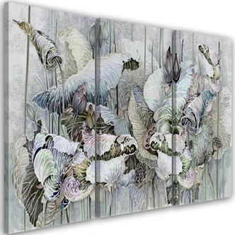 Leinwandbild 3 teilig, Saint Lotos Blumen 