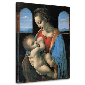 Leinwandbild, Madonna Litta - Da Vinci Reproduktion 
