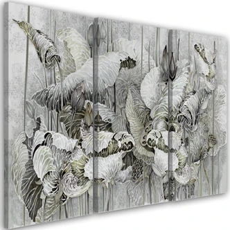 Leinwandbild 3 teilig, Saint Lotos Blumen 