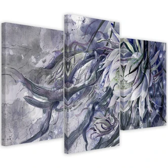 Leinwandbild 3 teilig, Blume der Königin der Nacht 