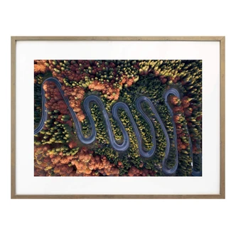 Poster Amer - View from Above - Curvy Road 
