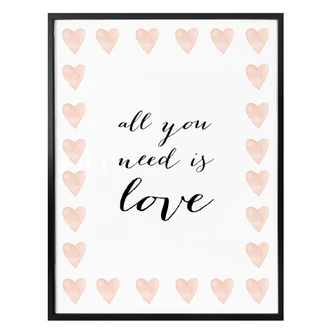 Poster Confetti & Cream - All you need is love 