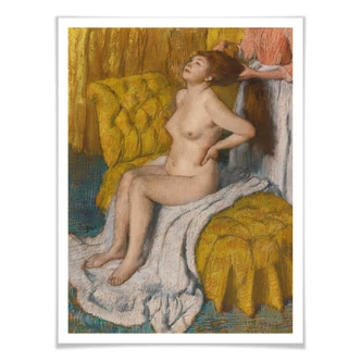 Poster Degas - Eine Frau bekommt ihr Haar gebunden 