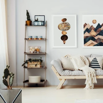 Plakatsæt med billedramme - Frederiksson - Harmonie (sæt af 2) 