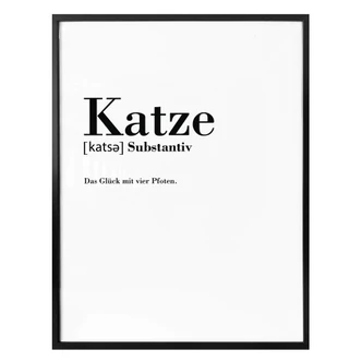 Poster Grammatik - Katze 