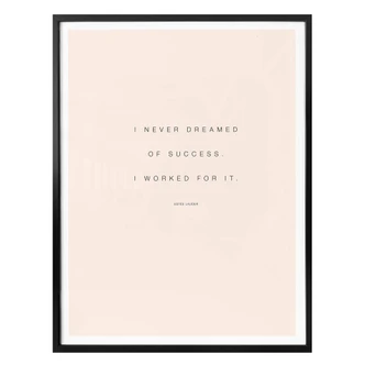 Poster – I never dreamt of success 