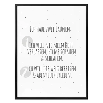 Poster - Ich habe zwei Launen 