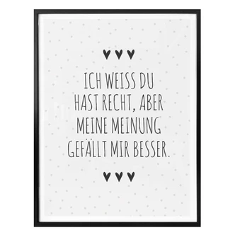 Poster - Ich weiß du hast Recht... 