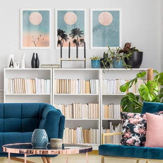 Plakatsæt med billedramme - Kubistika - Månen (sæt af 3) 