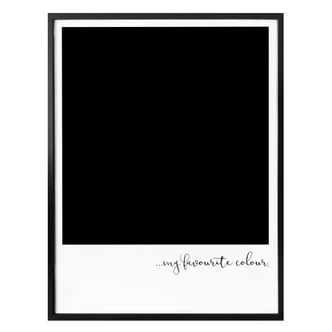 Poster My favourite colour - black 