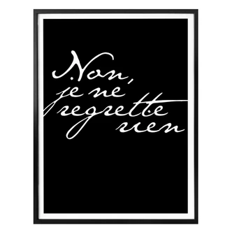 Poster Non je ne regrette rien Poster Non je ne regrette rien