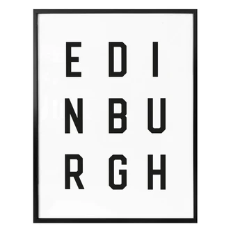 Poster - Typographie Edinburgh 