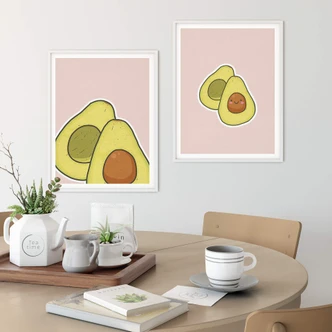 Poster-Set mit Bilderrahmen Avocado Lover (2er Set) 