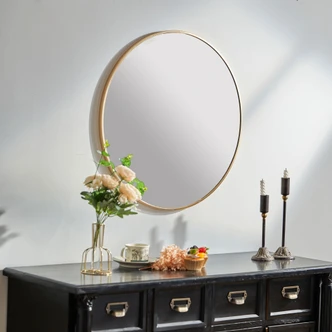 Wandspiegel rund gold modern - Singapur - Ø 60 cm 