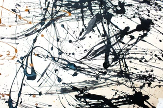 Poster Art Print Pollock Inspired Grey Splash 91,5x61 cm 