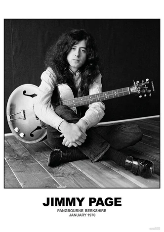 Plakat Jimmy Page - Januar 1970 Berkshire, Plakat (59,4 x 84,1 cm) 