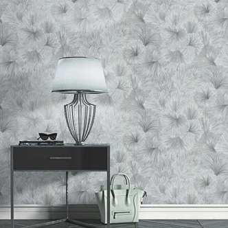 Leaf wallpaper, pattern wallpaper Fashion for Walls 4 by Guido Maria Kretschmer grey 