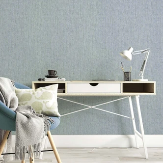 Vliestapete, Unitapete Secret Garden türkis 