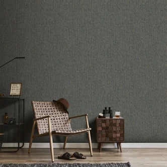 Vliestapete, Unitapete Secret Garden schwarz 