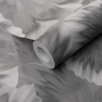 Papier peint intissé à motifs graphiques en gris 