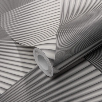 papier peint intissé à motifs graphiques et effet métallisé en argent papier peint intissé à motifs graphiques et effet métallisé en argent