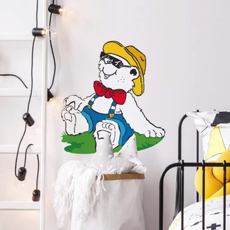 Bear with a Summer Hat Wall sticker 