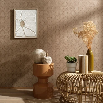 Vliestapete, Grafiktapete Secret Garden braun 