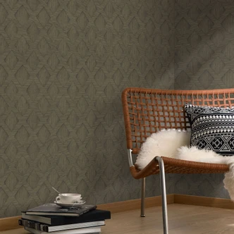 Vliestapete, Grafiktapete Secret Garden dunkelbraun 