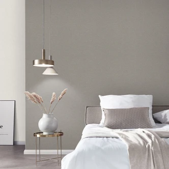 Vliestapete, Unitapete Secret Garden dunkelbraun 