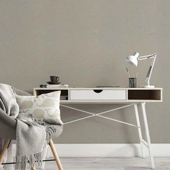 Vliestapete, Unitapete Secret Garden taupe 