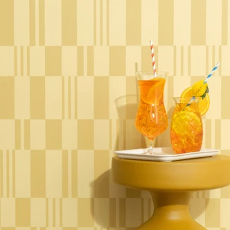 Vliestapete, Grafiktapete La Terrasse gelb 