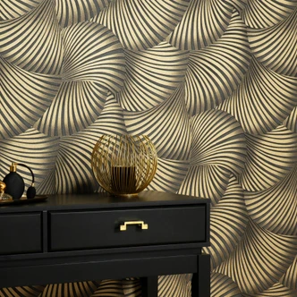 Guido Maria Kretschmer Grafiktapete Twill Fashion for Walls 5 schwarz 