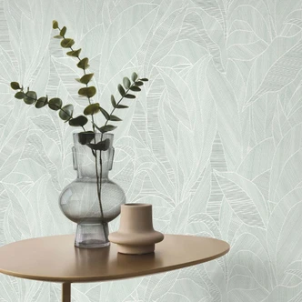 Vliestapete, Blättermotivtapete Cameo grün 