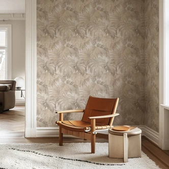 Ikke-vævet tapet blade beige greige subtilt botanisk moderne til stilfulde boligarealer Ikke-vævet tapet blade beige greige subtilt botanisk moderne til stilfulde boligarealer