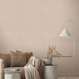 Ikke-vævet almindeligt beige tapet med en fin linnedstruktur, subtilt moderne og tidløst elegant Ikke-vævet almindeligt beige tapet med en fin linnedstruktur, subtilt moderne og tidløst elegant